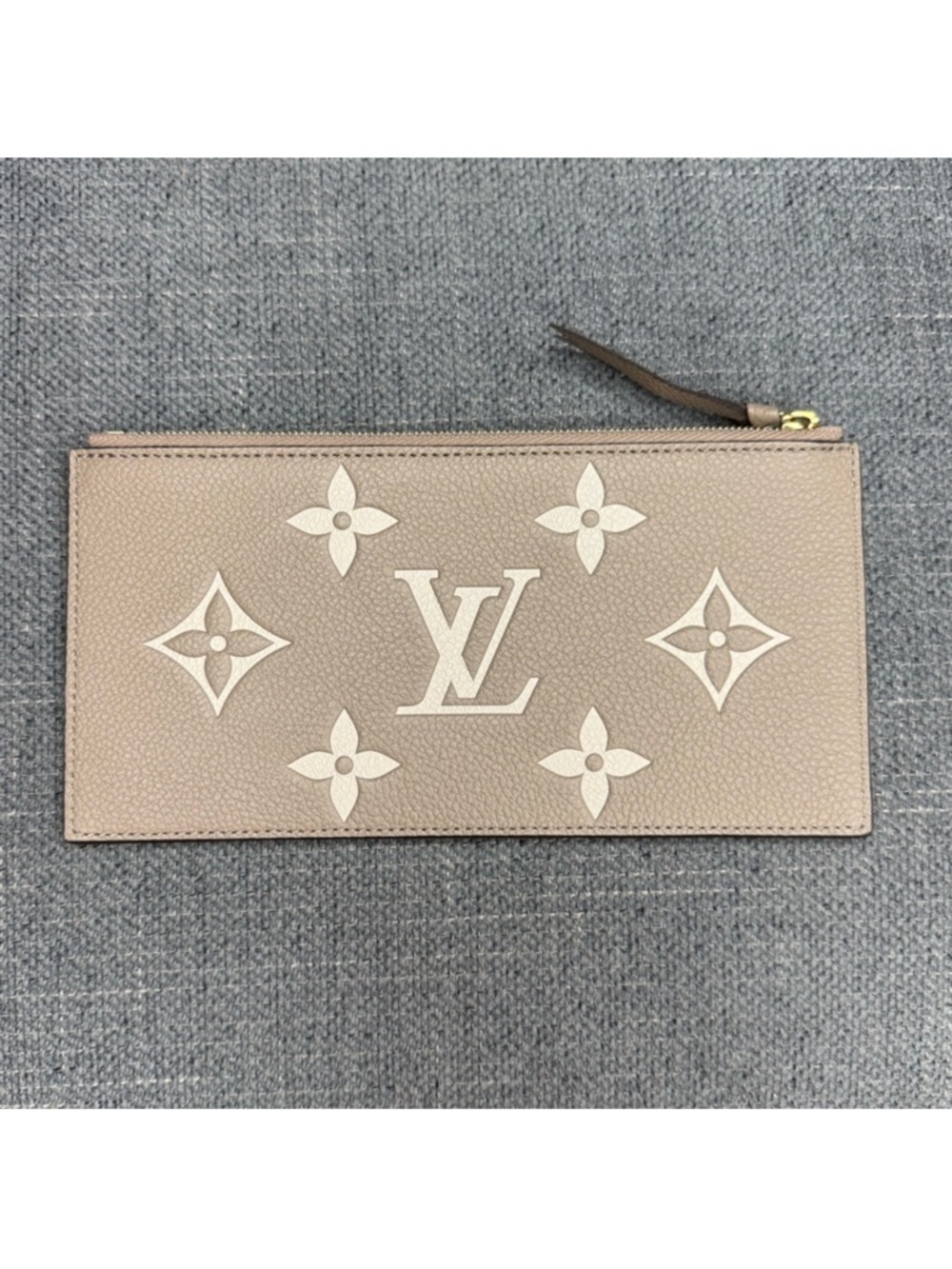 Louis Vuitton Felicie monogram bicolor empreinte leather zippy pouch